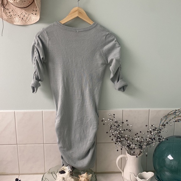 👗🎀👗DEREK STONE SOFT GREY “nothing could be cuter!” SWEATER DRESS SIZE SMALL - Picture 2 of 12